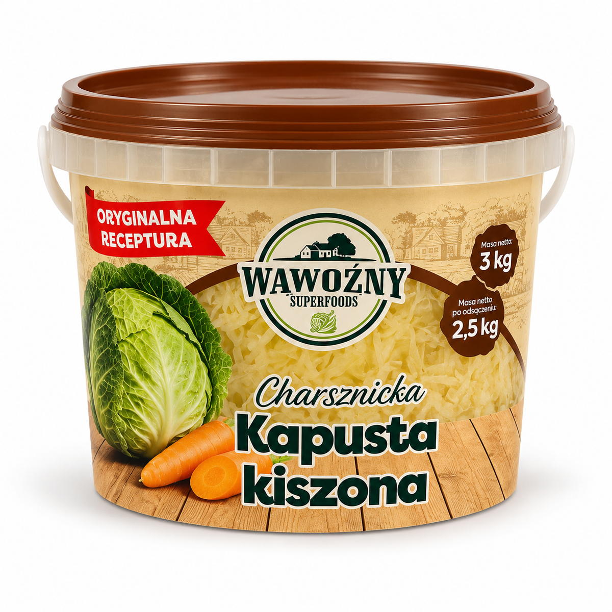 Kapusta kiszona wiaderko 3 kg